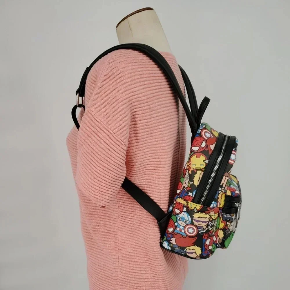 Loungefly OG Marvel Chibi Avengers Mini Backpack Black Widow Captain America EUC